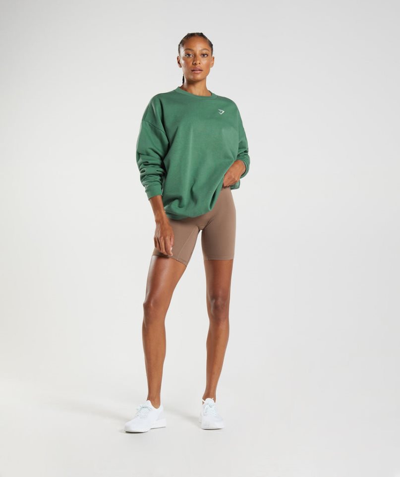 Women's Gymshark Training Oversized Sweatshirts Green | NZ 9QMSIK